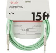 Fender 15 Original Instr. Cable SFG Surf Green инструментальный кабель, зеленый, длина 4.5м