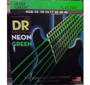 DR NGE-10 Струны для электрогитары NEON Green Electric 10-46