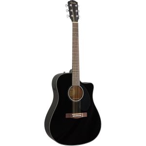 Fender CC-60SCE BLK электроакустическая гитара, цвет черный