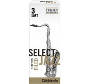 Rico RSF05TSX3S Select Jazz Трости для саксофона тенор, размер 3, мягкие (Soft), 5шт