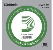 D'Addario NW032 Nickel Wound Отдельная струна для электрогитары, .032