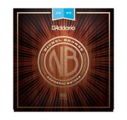 D'Addario NB1253 Nickel Bronze Комплект струн для акустической гитары, Light, 12-53