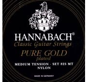 Hannabach 825MT Black PURE GOLD Комплект струн для классической гитары нейлон/позолоченные