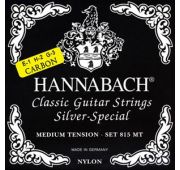 Hannabach 815MTC CARBON Black SILVER SPECIAL Комплект струн для классической гитары, карбон/посер.