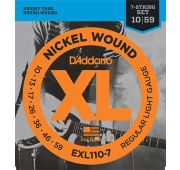 D'Addario EXL110-7 XL NICKEL WOUND Струны для 7-струнной электрогитары Regular Light 7-string 10-59