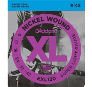 D'Addario EXL120 XL NICKEL WOUND Струны для электрогитары Super Light 9-42