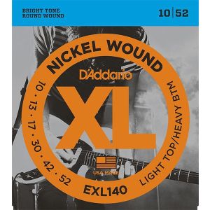 D'Addario EXL140 XL NICKEL WOUND Струны для электрогитары Light Top/Heavy Bottom 10-52