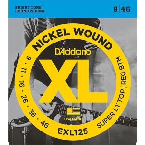 D'Addario EXL125 XL NICKEL WOUND Струны для электрогитары Super Light Top/Regular Bottom 9-46