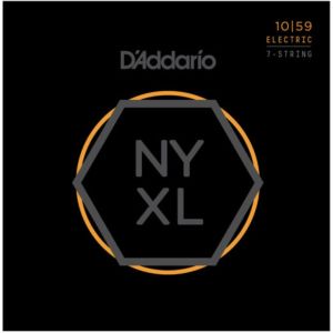 D'Addario NYXL1059 Комплект струн для 7-струнной электрогитары, никелированные, Regular Light, 10-59