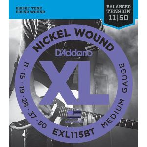 D'Addario EXL115BT Nickel Wound Комплект струн для электрогитары, Medium, 11-50