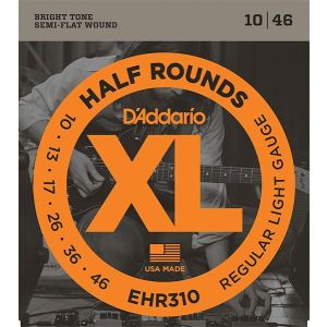 D'Addario EHR310 Half Round Комплект струн для электрогитары, Regular Light, 10-46