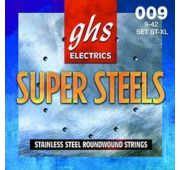 GHS ST-XL Extra Light струны для электрогитары, серия Super Steels, 9-42