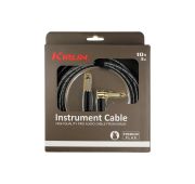 Kirlin IWB-202BEGL 3M BM кабель инструментальный, прям/угл, 3м, цвет metallic black