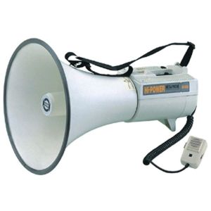 SHOW ER-68S мегафон 45 Вт, выносной микрофон, сирена, вх.AUX, алюминий
