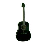 Greg Bennett GD101S/BK акустическая гитара, дредноут, ель, цвет черный