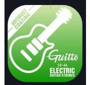 Guitto GSE-010 комплект струн для электрогитары, с покрытием, 10-46
