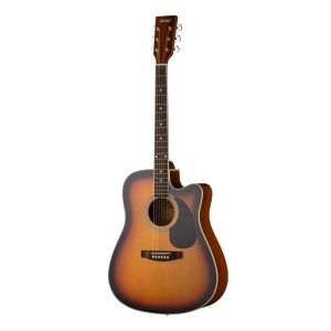 Homage LF-4121C-SB акустическая гитара, санберст, с вырезом