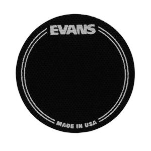 Evans EQPB1 Наклейка нейлоновая на рабочий пластик бас-барабана, круглая, черная, одиночная педаль.