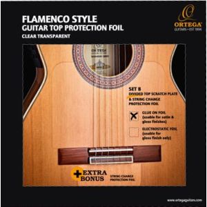 Ortega OPG-FLAM2 защитная накладка на верхнюю деку фламенко гитары, 2 части, клейкая