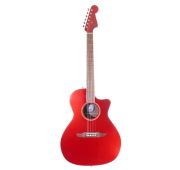 Fender Newporter Classic HRM PF акустическая гитара, цвет красный USED