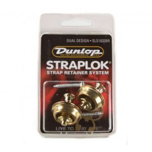 Dunlop SLS1032BR крепление для гитарного ремня Straplock (пара), латунь