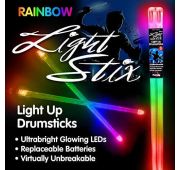 LightStix LED Light Up Rainbow светящиеся барабанные палочки, цвет радуга