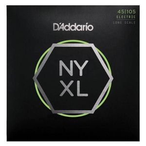 D'Addario NYXL45105 Комплект струн для бас-гитары, никелированные, Long Scale, L Top/Med Bottom, 45-105