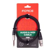 Force FMC-15/1 Профессиональный микрофонный/коммутационный шнур XLR(F) - стерео джек (TRS)