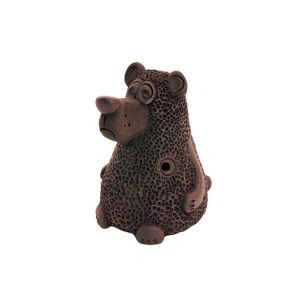 Керамика Щипановых SB06 Свистулька большая Медведь, черная