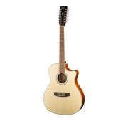 Cort GA-MEDX-12 OP электроакустическая гитара 12-струнная с вырезом, цвет натуральный