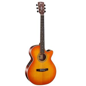Cort L150F LVBS электроакустическая гитара с вырезом, цвет санберст