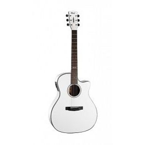 Cort GA5F-WH Grand Regal Series электроакустическая гитара, с вырезом, белая