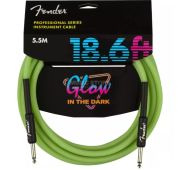 Fender 18.6' Professional Inst Glow in the Dark инструментальный кабель, Green, 5.5м