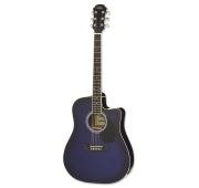 Aria AWN-15CE BLS электроакустическая гитара, цвет Blue Shade