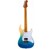 JET JS-450 TBL электрогитара, Stratocaster, HSS, tremolo, цвет прозрачный синий