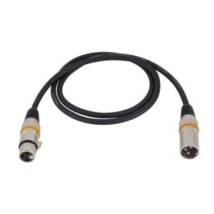 Rockcable RCL 30351 D7 Микрофонный кабель XLR(M) XLR( F) 1 м, металлический корпус