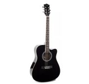 Smiger GA-H61-BK акустическая гитара 4/4, с вырезом, цвет черный
