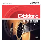 D'Addario EJ12 BRONZE 80/20 Струны для акустической гитары бронза Medium 13-56