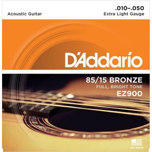 D'Addario EZ900 AMERICAN BRONZE 85/15 струны для акустической гитары Extra Light 10-50