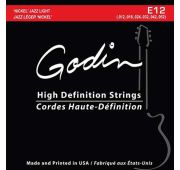 Godin 033416 E-12 Комплект струн для электрогитары, 12-52, Jazz Light