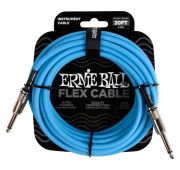 Ernie Ball 6417 кабель инструментальный Flex, прямой - прямой джеки, 6 метров, синий