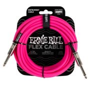 Ernie Ball 6418 кабель инструментальный Flex, прямой - прямой джеки, 6 метров, розовый