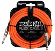 Ernie Ball 6421 кабель инструментальный Flex, прямой - прямой джеки, 6 метров, оранжевый