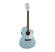 Cort Jade Classic SKOP Электроакустическая гитара, голубая, с чехлом