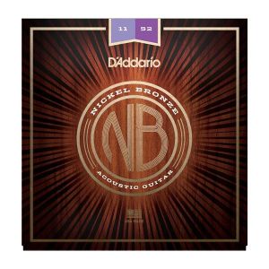 D'Addario NB1152 Nickel Bronze Комплект струн для акустической гитары, Custom Light, 11-52