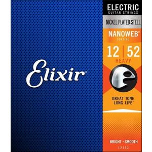 Elixir 12152 NANOWEB Комплект струн для электрогитары, Heavy, 12-52