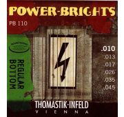 Thomastik PB110 Power-Brights Regular Bottom Комплект струн для электрогитары, 10-45
