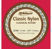 D'Addario J2704 Classical Отдельная 4-ая струна для классической гитары, нейлон, норм. натяжение