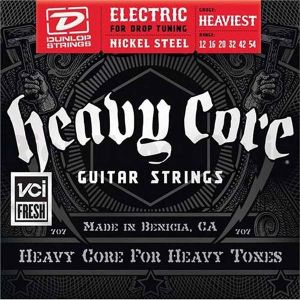 Dunlop DHCN1254 Heaviest Core Комплект струн для электрогитары, никелированные, 12-54