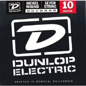 Dunlop DEN1056 Комплект струн для 7-струнной электрогитары, никелированные, Medium, 10-56